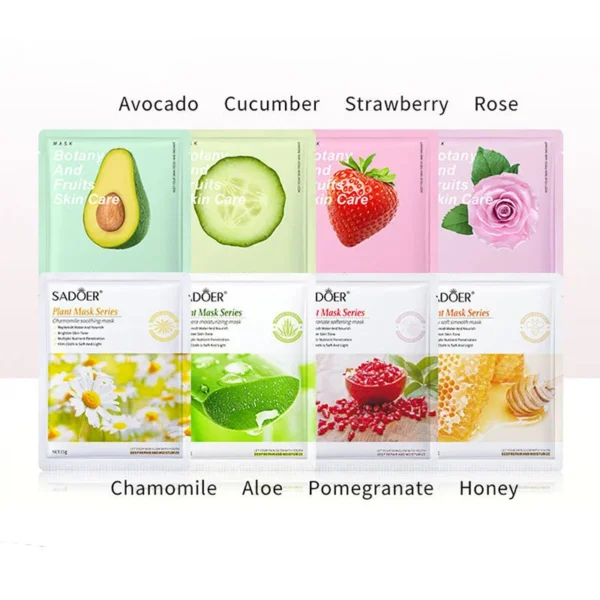 8pcs Natural Plant Face Mask Beauty Skincare Facial Masks Moisturizing Firming Hydrating Facial Mask Face Care Korean Cosmetics - Image 5