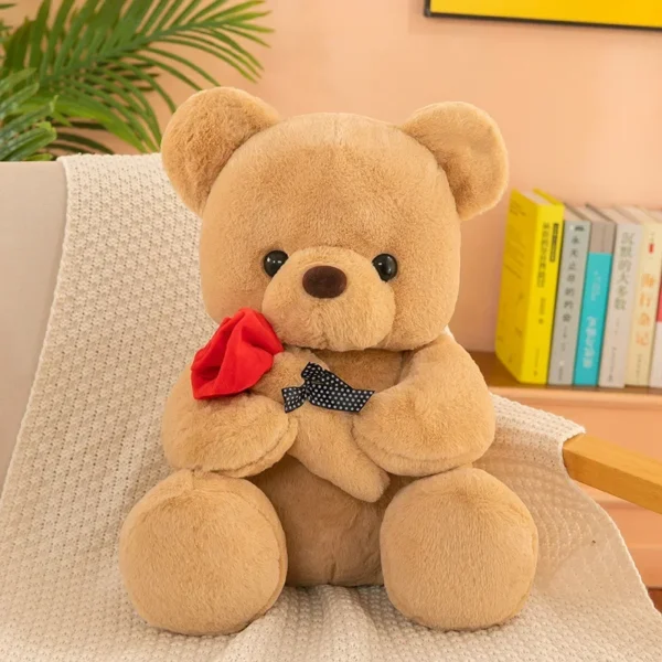 Valentine's Day roses teddy bear animal plush toys for girls teddy bear dolls - Image 2