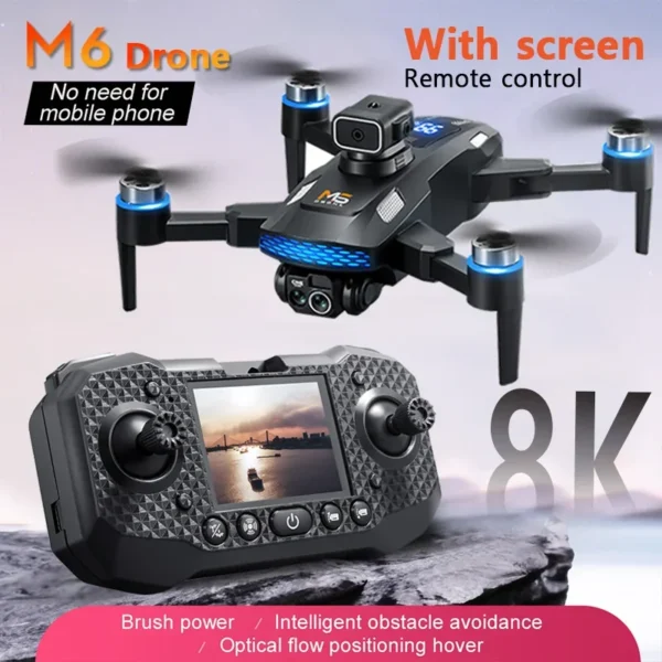 For xiaomi M6 Drone Brushless Motor Professional 8K HD Aerial Photography Obstacle Avoidance UAV Four-Rotor Helicopter Toys 2025