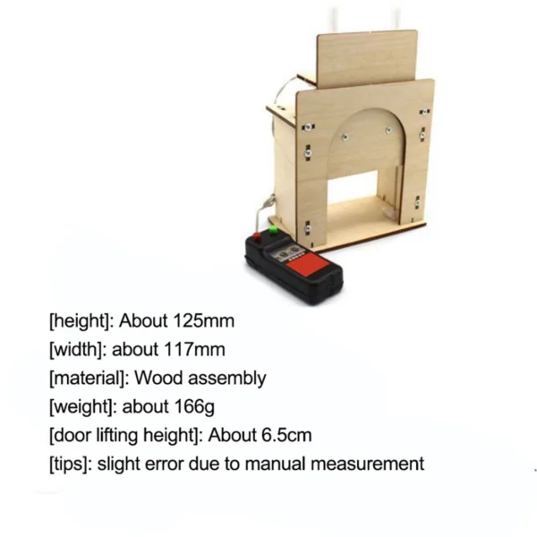 Wooden Lift Door No. 1 Self-Made House Garage Model Electric Door Kit DIY Technology Gizmo Toy - Image 5