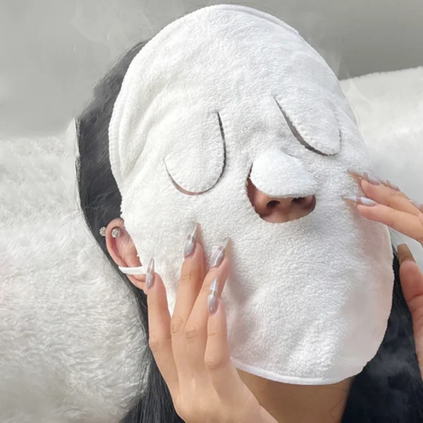 Skin Care Mask Cotton Hot Compress Towel Wet Compress Steamed Face Towel Opens Skin Pore Clean Hot Compress - Image 3