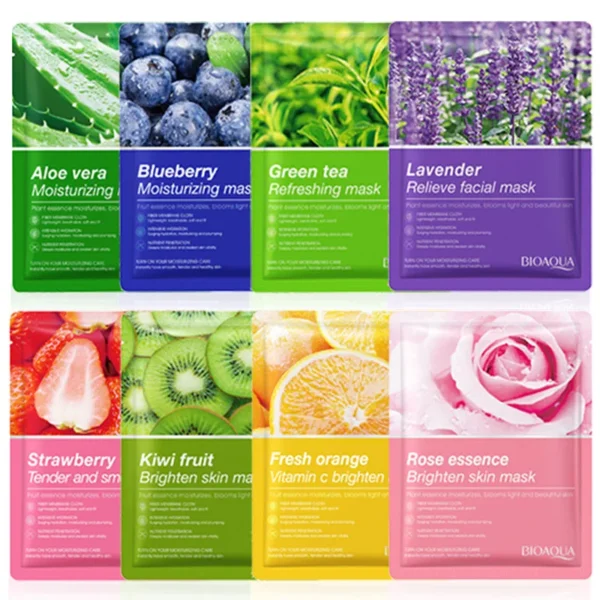 8pcs Natural Plant Face Mask Beauty Skincare Facial Masks Moisturizing Firming Hydrating Facial Mask Face Care Korean Cosmetics - Image 2