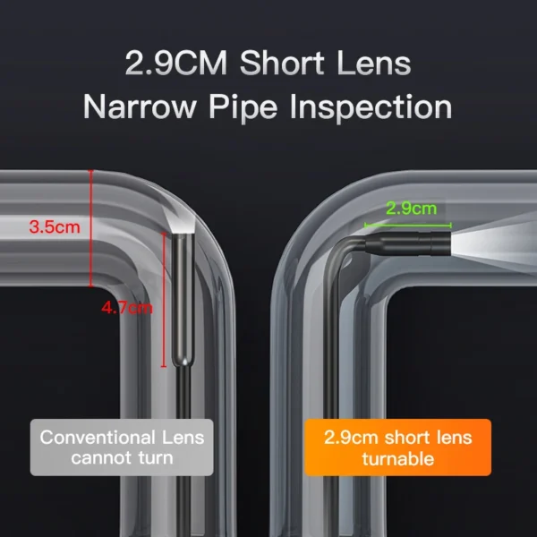 INSKAM 4.3 Inch IPS Screen Industrial Endoscope Camera HD1080P Single Lens Pipe Inspection Borescope for Checking Car Sewer - Image 2