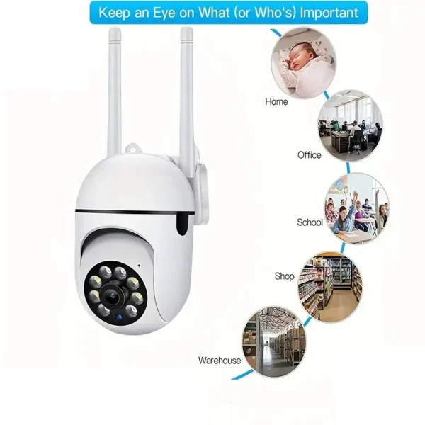 Wall-WiFi Camera Night Vision 2.4G hotspot 360° Rotate Anti-theft Monitor Security Surveillance Smart Camera for Phone - Image 3