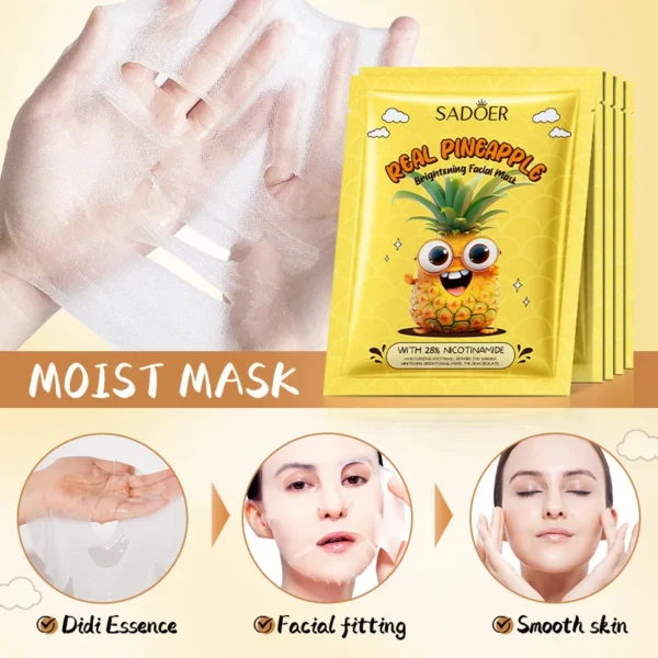 8pcs SADOER Fresh Fruits Face Mask Facial skincare Moisturizing Brightening Firming Hydrating Facial Masks for Face Skin Care - Image 4