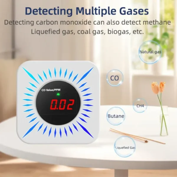 Carbon Monoxide User-friendly Advanced Technology Early Warning Smart Home 24/7 Monitoring Co Alarm For Bedroom Gas Detector - Image 5