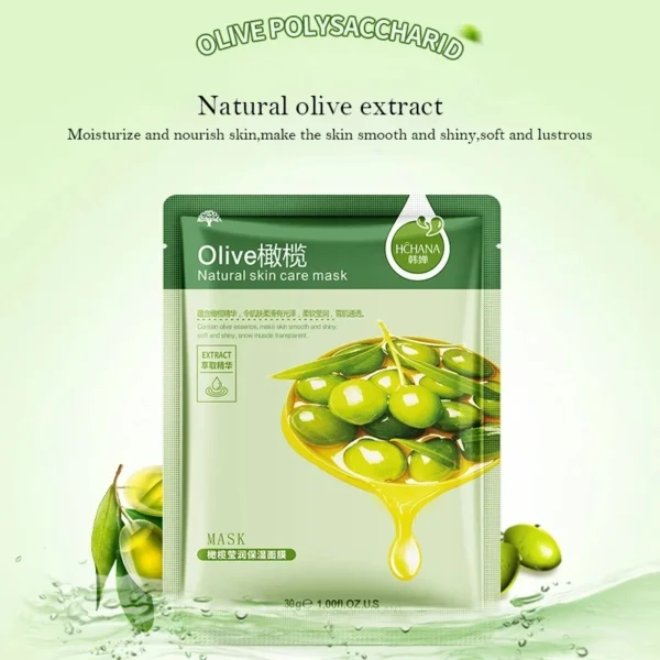 30pcs Natural Plant Facial Mask Moisturizing Oil Control Anti-Aging Fruit Aloe Korean Sheet Face Mask Beauty Skin Care Prodcuts - Image 4