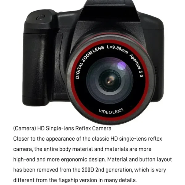 High-definition single-lens reflex camera, telephoto camera, digital lens with 16X zoom, English video recording - Image 6