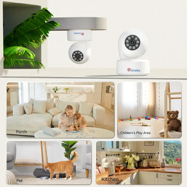 Ctronics Camera Wifi Indoor HD 4K Real 8MP 5G IP Camera IR Night Vision 360 Human Auto Tracking CCTV Baby Camera UHD 2 Way Audio - Image 6