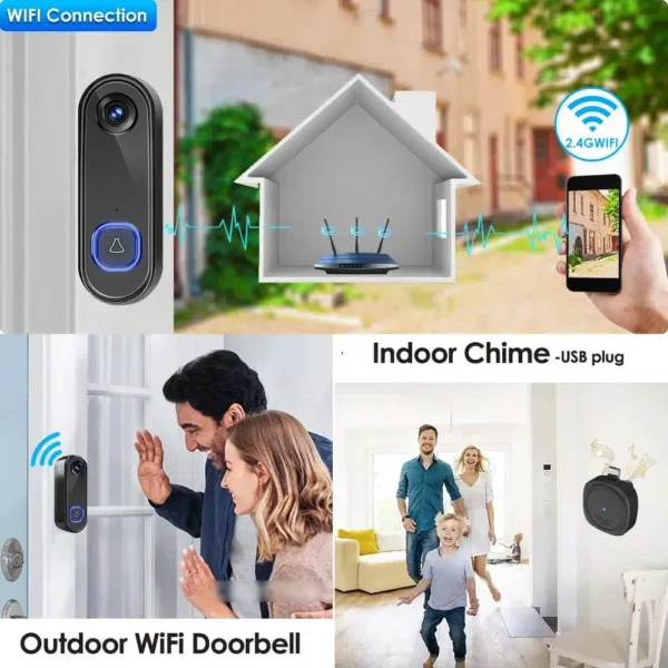 Cloud Storage Remote Access Reliable Doorbell With Face Recognition Security System Advanced Technology Video Doorbell Tuya Wifi - Image 2