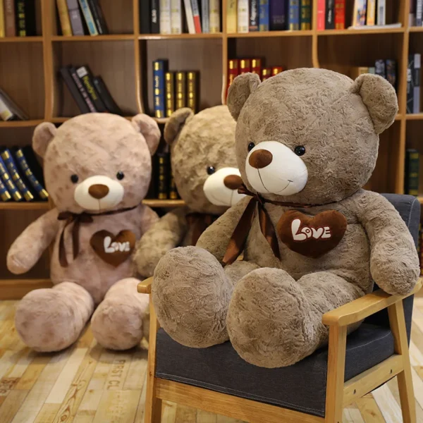 Nice New Hot High Quality 2 Colors Teddy Bear With Love Stuffed Animals Plush Toys Doll Pillow Kids Lovers Birthday Baby Gift - Image 5