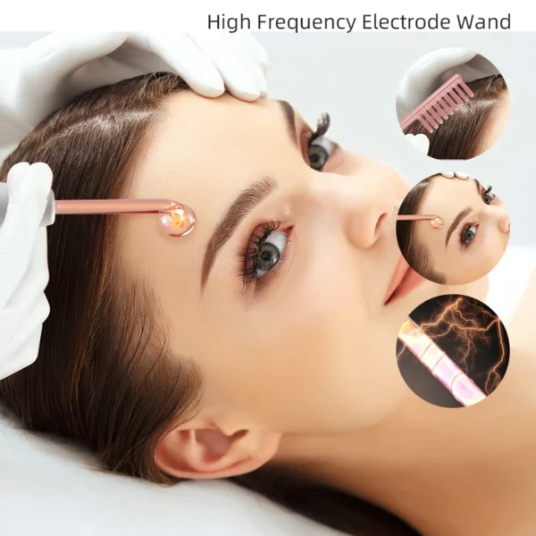 High Frequency Facial Machine Electrotherapy Wand Neon + Argon Wands Remove wrinkles Inflammation Acne Skin Care - Image 6