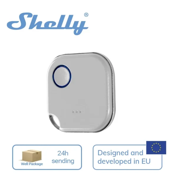 Shelly BLU Button1 Bluetooth Operated Action Scenes Activation Button BLE Technology Able ，Incompatible with ios